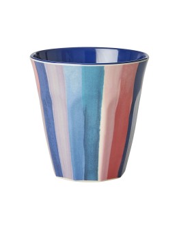 RICE - Medium Melamine Beker - N.Y. Stripes Print