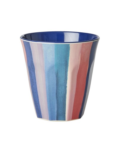 RICE - Medium Melamine Beker - N.Y. Stripes Print