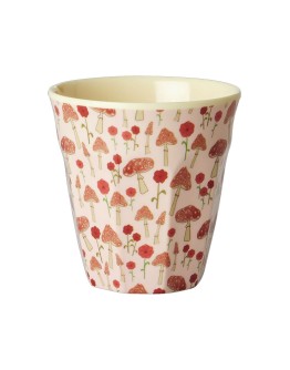 RICE - Medium Melamine Beker -  Pink - Happy Forest Print