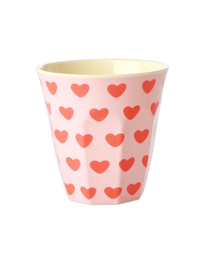 RICE - Medium Melamine Beker - Sweet Hearts print