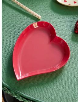 RICE - Heart plate melamine Red kiss