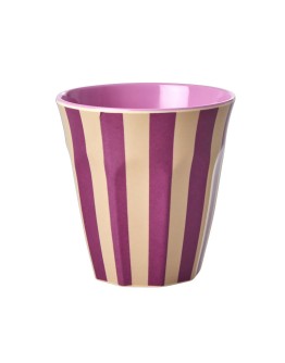 RICE - Medium Melamine Beker - Stripes print