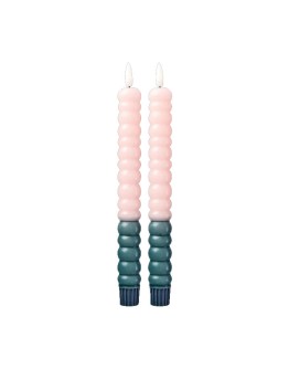 RICE - LED Candle - Soft Pink - 2-pack