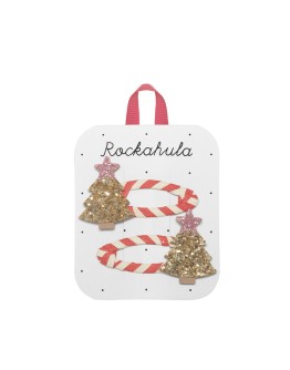 ROCKAHULA KIDS - Hair clips Stripy Christmas Tree