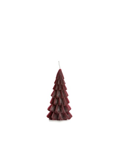 RUSTIK LYS - Kerstboom kaars S - Aubergine