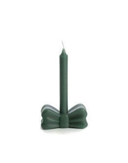 RUSTIK LYS - Sculpture Candle Bow - Forest green