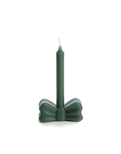 RUSTIK LYS - Sculpture Candle Bow - Forest green