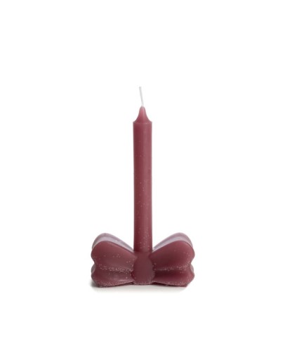 RUSTIK LYS - Sculpture Candle Bow - Heather