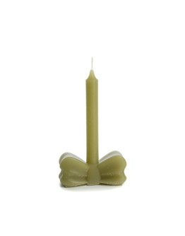 RUSTIK LYS - Sculpture Candle Bow - Forest green