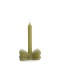 RUSTIK LYS - Sculpture Candle Bow - Forest green