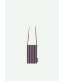 STICKY SIS CLUB - Phone pouch | knitted stripes | sunset lilac + costa green