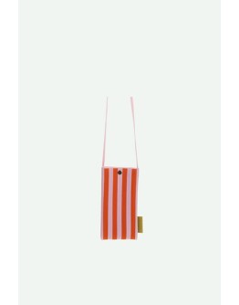 STICKY SIS CLUB - Phone pouch | knitted stripes | dolce pink + arancia orange