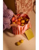 STICKY SIS CLUB - Shopper | knitted stripes | dolce pink + arancia orange