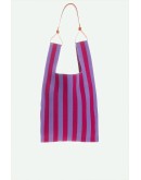 STICKY SIS CLUB - market bag | knitted stripes | positano purple + sunset lilac